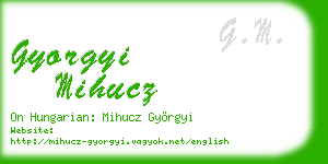 gyorgyi mihucz business card