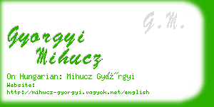 gyorgyi mihucz business card